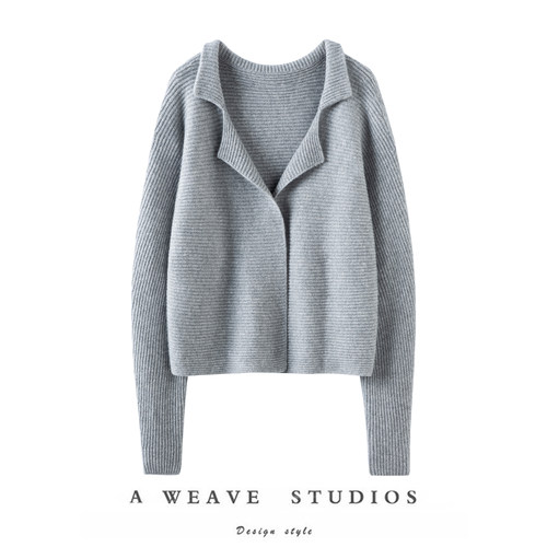 大克重加厚羊绒开衫女