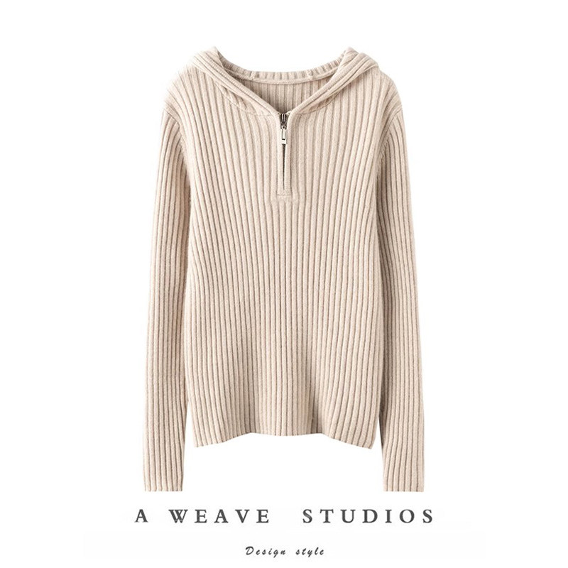 简直太美~100%纯山羊绒巨显瘦坑条连帽纯色打底针织时尚羊绒毛衣,女装/女士精品,羊绒衫,淘宝优惠券,粉丝福利购,淘宝优惠卷