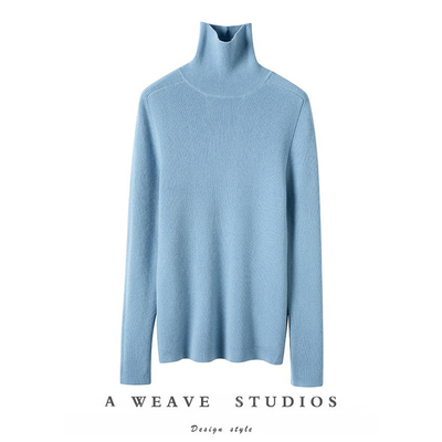 这件真的贼好看~高领羊绒衫女套头修身纯羊绒毛衣针织打底衫秋冬