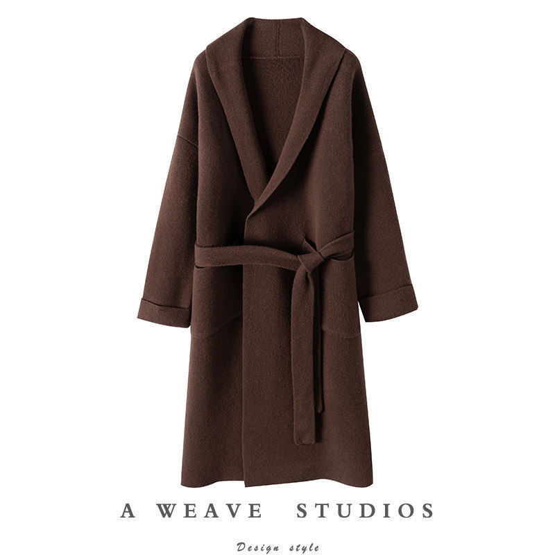 强烈推荐！上身爆美！100%全羊绒大衣开衫纯山羊绒中长款里外一样,女装/女士精品,羊绒衫,淘宝优惠券,粉丝福利购,淘宝优惠卷