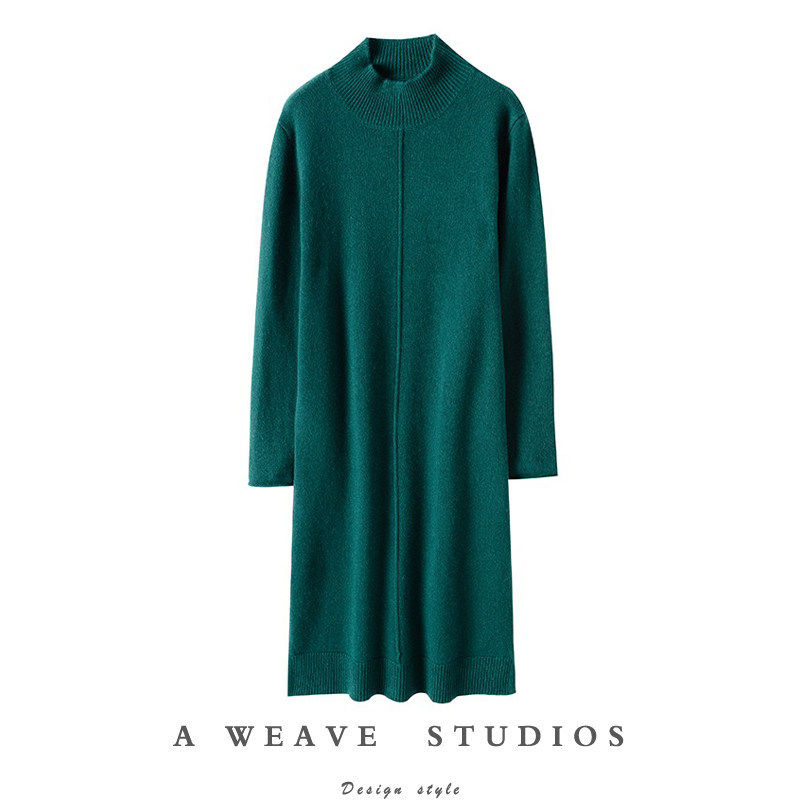 气质开叉！经典~ 羊绒衫女中长款半高领羊绒毛衣连衣裙过膝宽松厚,女装/女士精品,羊绒衫,淘宝优惠券,粉丝福利购,淘宝优惠卷