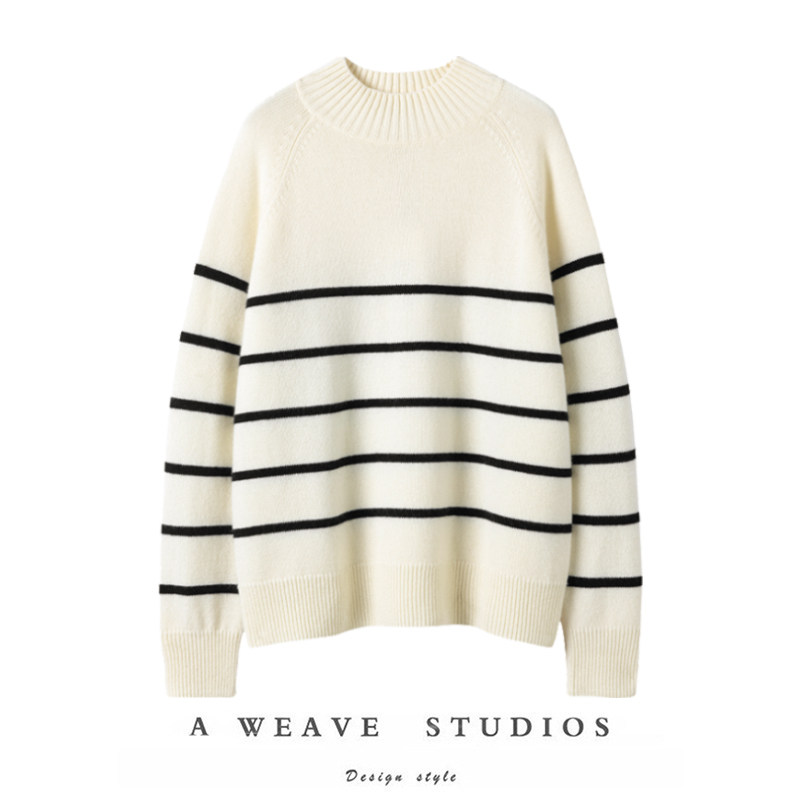 衣重磅加厚针织衫女100%羊绒