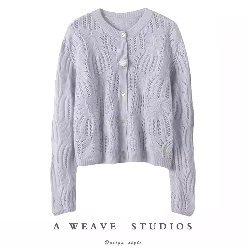 衣镂空针织开衫外套秋冬新款