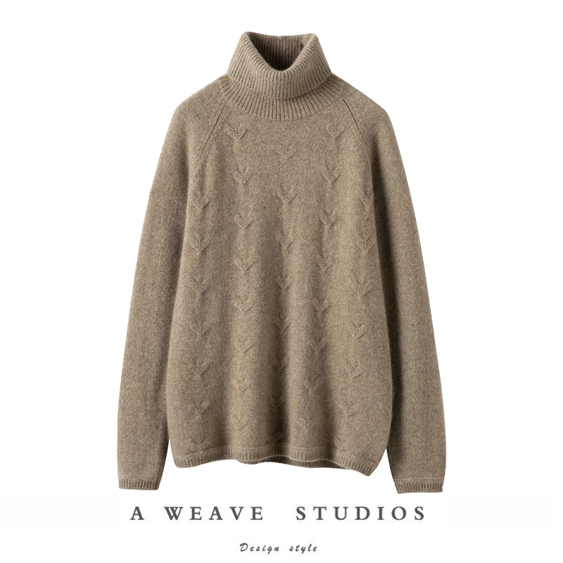 加厚高领山羊绒套头秋冬宽松毛衣