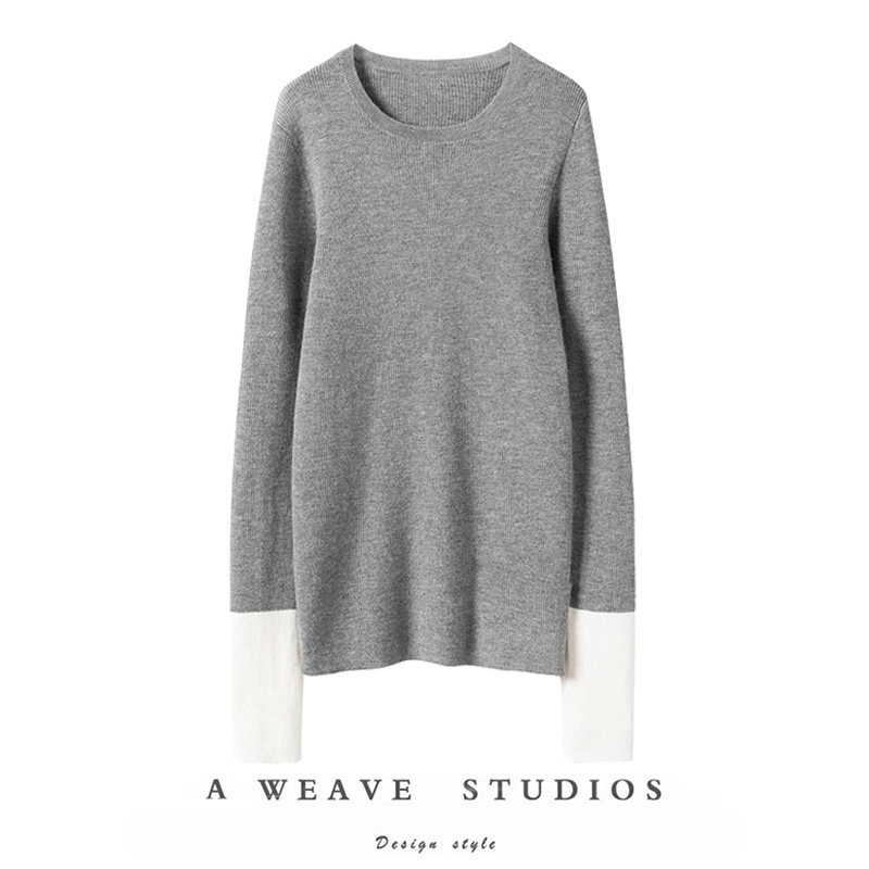 萨琪尼“跳跃冬日”羊绒衫圆领撞色女羊绒针织羊绒打底衫,女装/女士精品,羊绒衫,淘宝优惠券,粉丝福利购,淘宝优惠卷