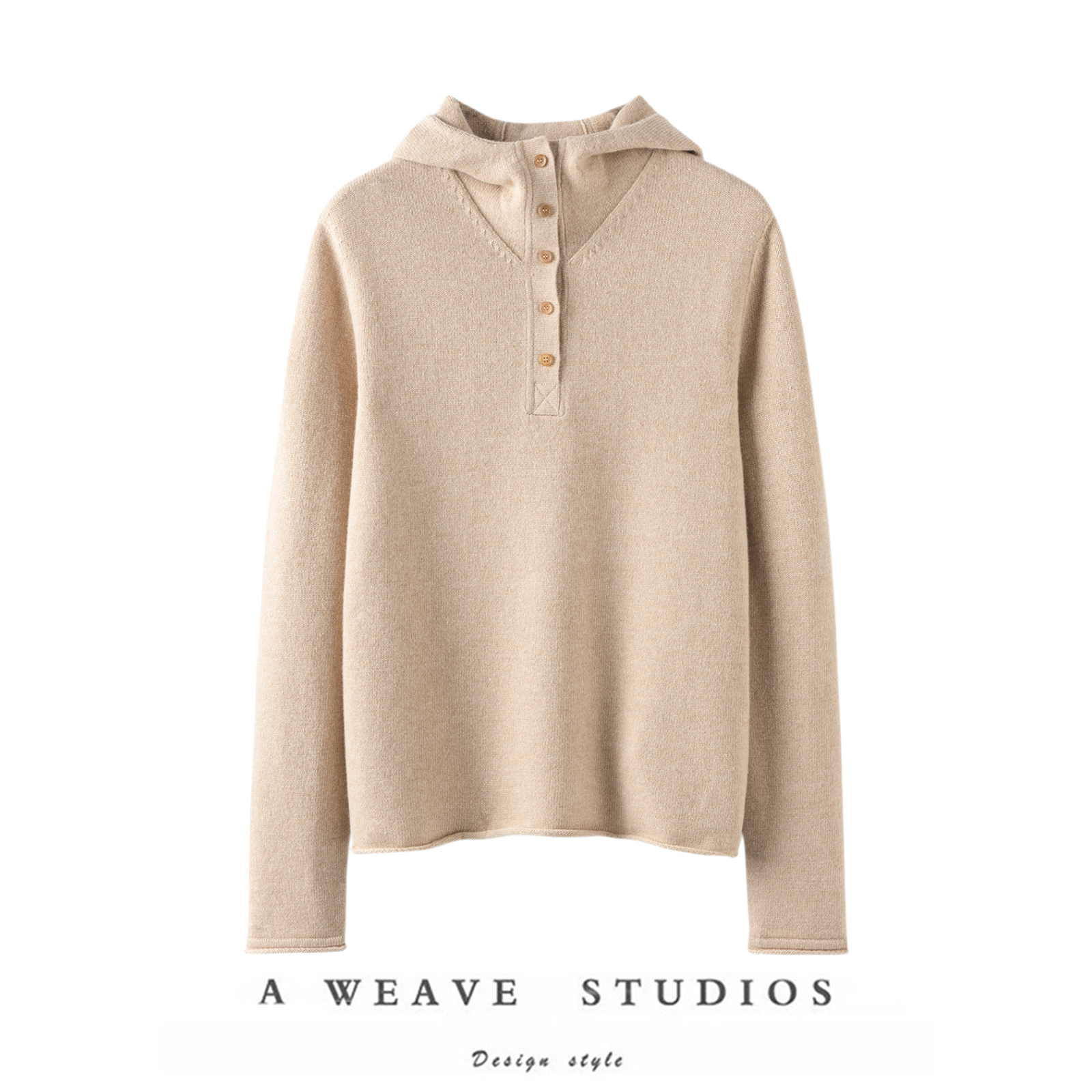 针织开衫外套萨琪尼连帽加厚