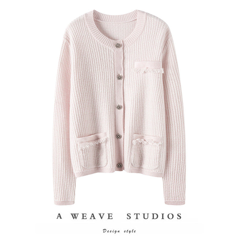 爱住了这款设计~加厚圆领羊绒开衫女纯山羊绒毛衣针织开衫外套,女装/女士精品,羊绒衫,淘宝优惠券,粉丝福利购,淘宝优惠卷