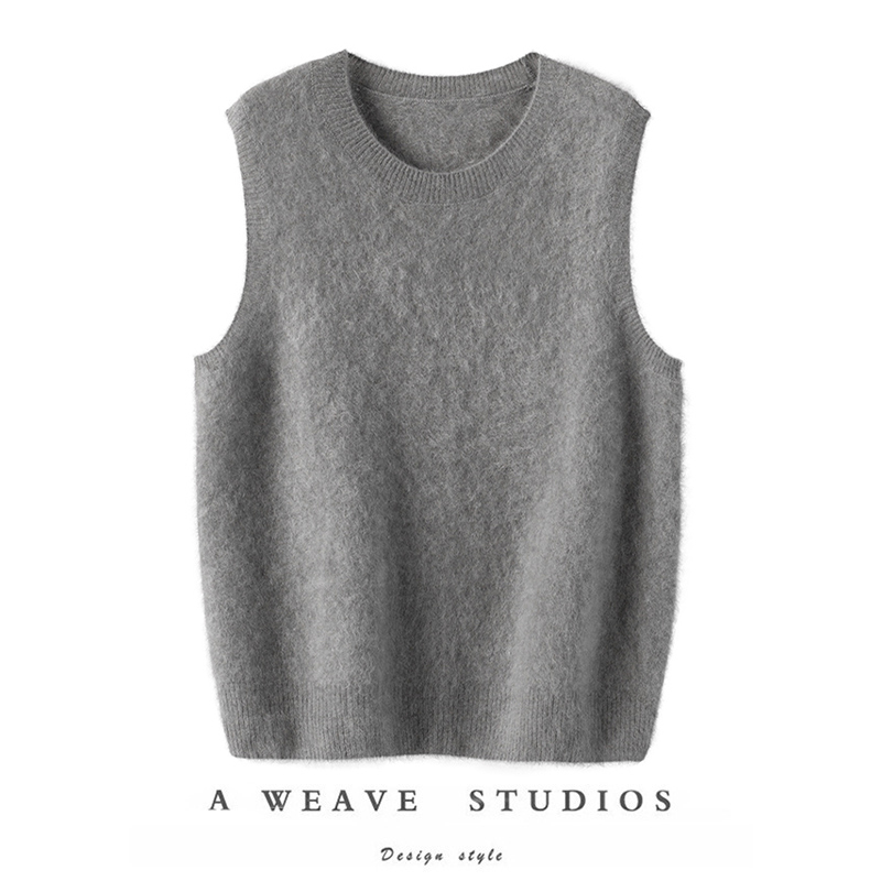 纯山羊绒背心马甲拉绒外穿