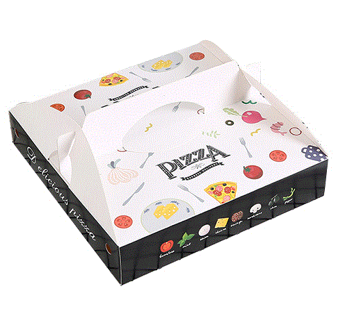 包邮白卡手提通用pizza披萨盒