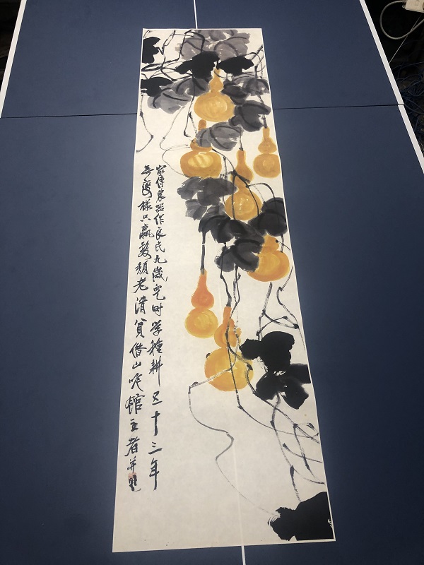 名画复制品齐白石葫芦图大写意水墨花鸟画国画艺术微喷临摹高清画