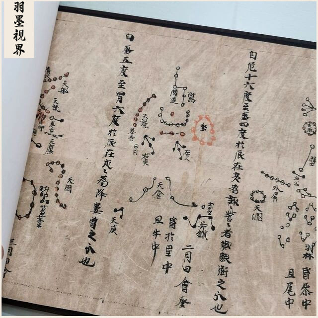 敦煌星象图卷绘制于唐中宗时期复古书画高清微喷古装裱手卷装饰