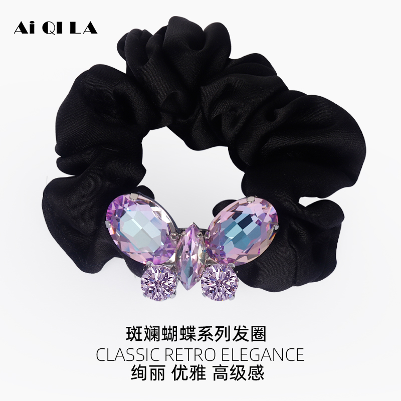 AiQILA设计师春夏新款蝴蝶发圈