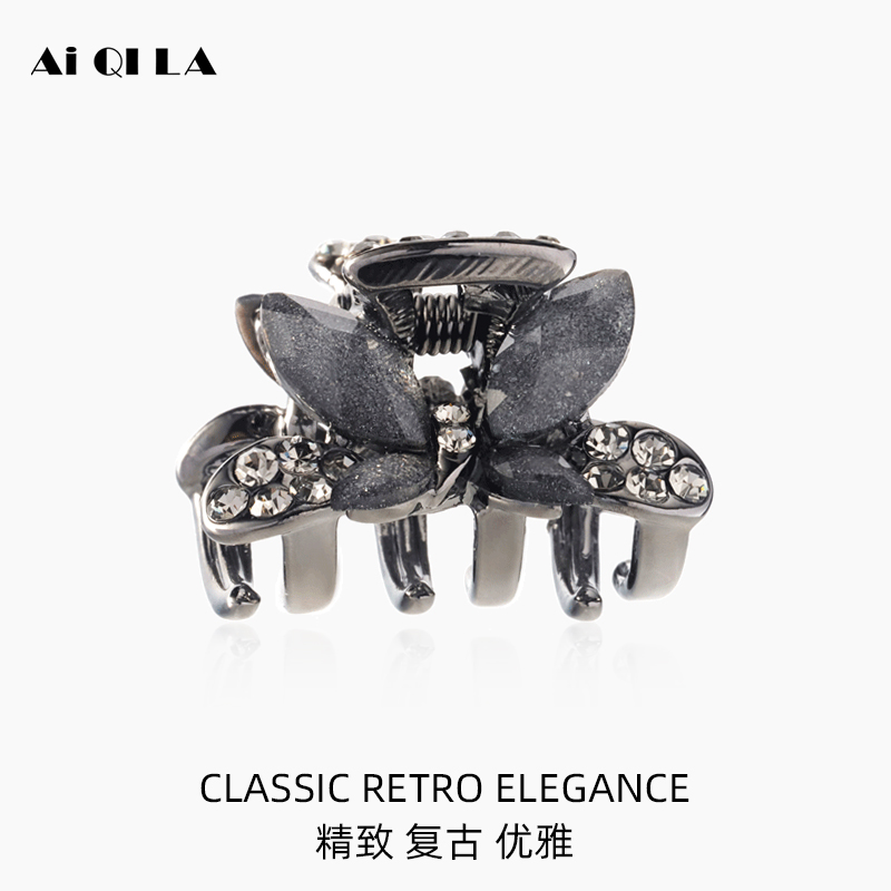 韩国顶夹刘海夹子头饰女成人黑色