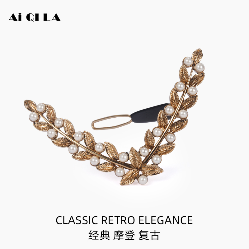 aiqila/哎奇啦复古法式刘海发夹