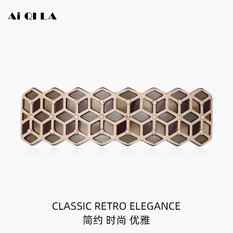 AiQILA/哎奇啦头饰发夹女成人卡子发卡简约几何复古一字夹头顶夹,饰品/流行首饰/时尚饰品新,发饰,淘宝优惠券,粉丝福利购,淘宝优惠卷