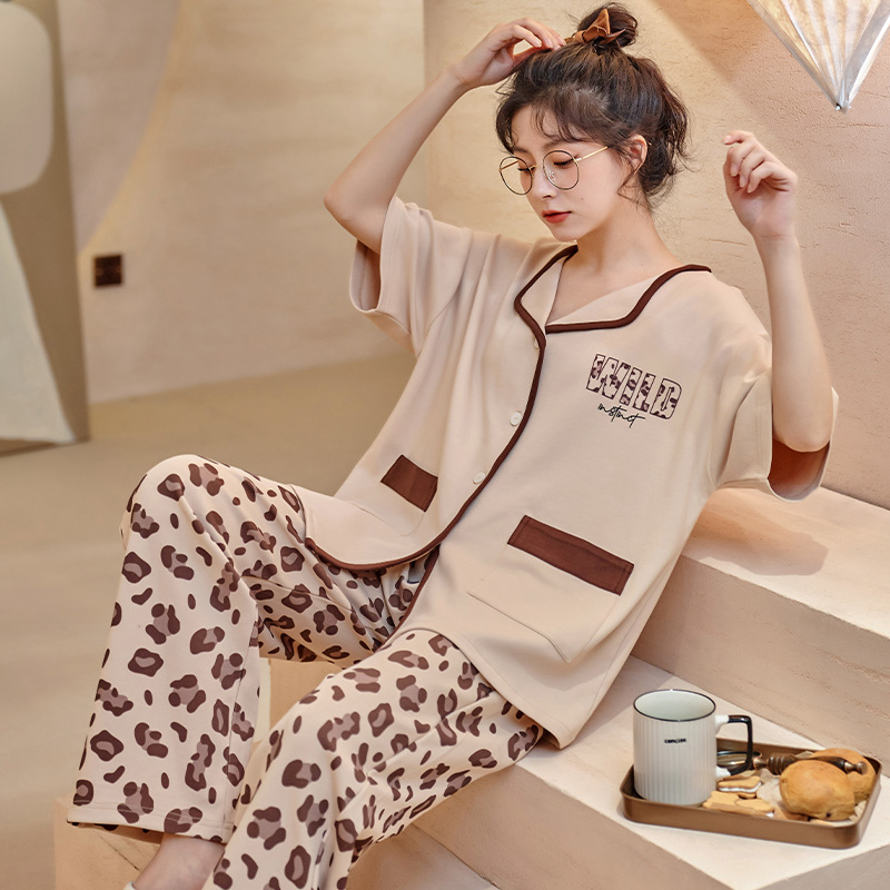 2022年夏季新款睡衣女简约自然开衫长袖套装薄款开衫家居服在类目 居家布艺, 毛巾/浴巾/浴袍, 浴裙/浴袍/浴衣中 - 来自Buy2taobao.com提供专业的淘宝代购服务