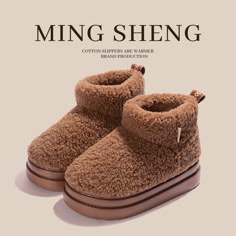 加绒加厚雪地靴女靴冬季ins百搭