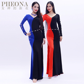 莫代尔镂空开叉连衣裙练功服特价 新衣肚皮舞服装 B08 女神 福利款