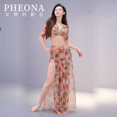 T043 性感网布印花肚皮舞演出服肚皮舞服装 PHEONA 女新款