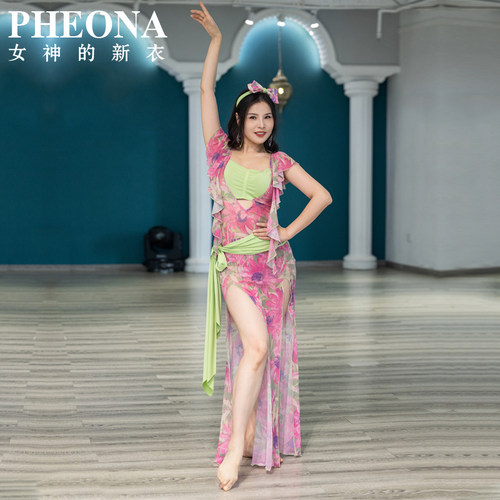 女神的新衣肚皮舞袍子民俗风印花