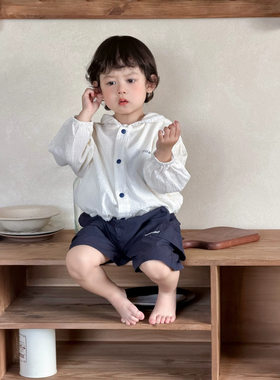 【夏装新品包邮】儿童夏季小宝宝防晒衣韩版童装男童背心短裤套装