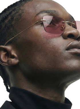 KygoSunglass欧美简约高级斯文嘻哈尼龙无框眼镜墨镜男女可配近视