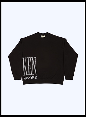 BrokenSword 欧美街头简约基础400G重磅宽松圆领卫衣情侣男女同款