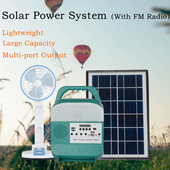 夏季 露营风扇静音带灯MP3户外车载 折叠太阳能风扇