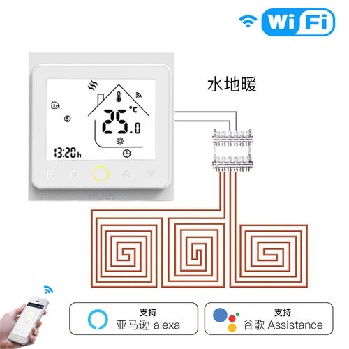 涂鸦智能家居温度开关 app语音遥控WiFi远程温度水地暖温控器