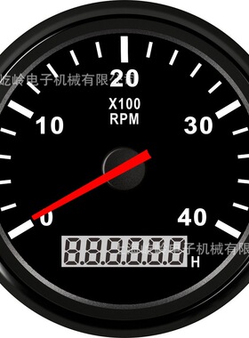 85mm针脚安装改装发动机转速表4000转 1-300速比通用款12V 24V