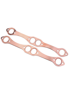 适用雪佛兰SBC椭圆形端口铜排气歧管片327 305 350 383