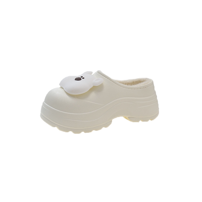 卡通可爱小熊加绒棉拖鞋