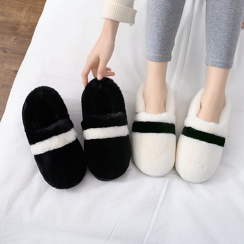 全包跟家用情侣毛毛绒可爱棉拖鞋