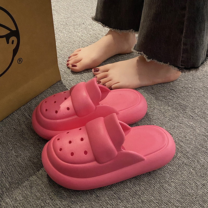 2026新款洞洞鞋女夏季网红外穿时尚厚底踩屎感防滑沙滩包头凉拖鞋