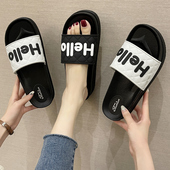 凉拖鞋 网红百搭厚底女士松糕沙滩 时尚 女外穿ins潮2025年新款 夏季