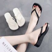 外穿坡跟厚底防滑百搭海边夹脚沙滩凉拖鞋 2025新款 人字拖女夏时尚
