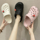 2025新款 夏沙滩鞋 可爱草莓洞洞鞋 女ins潮防滑外穿包头护士凉拖鞋