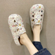 可爱卡通沙滩防滑厚底包头凉拖鞋 洞洞鞋 外穿2026新款 夏季 夏天 女款