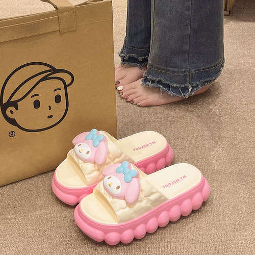 卡通可爱增高厚底凉拖鞋