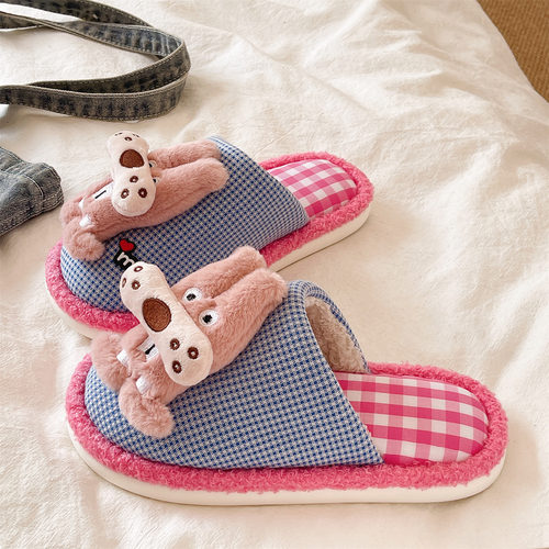 可爱小狗棉拖鞋，居家外穿都可以