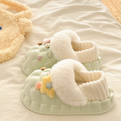 俏绘可爱星星猫咪防水包跟棉鞋