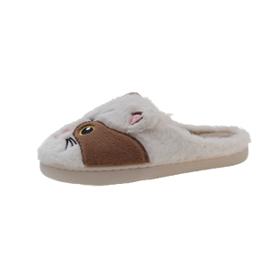 可爱猫咪棉拖鞋女秋冬季新款情侣室内家居防滑毛绒保暖包头拖鞋男