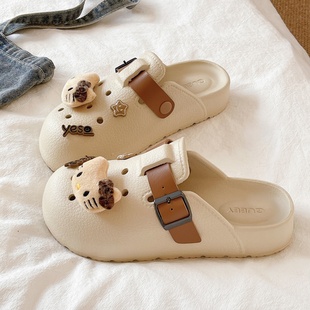 居家外穿eva厚底防滑可爱包头勃肯凉拖鞋 2025新款 女士夏季 洞洞鞋