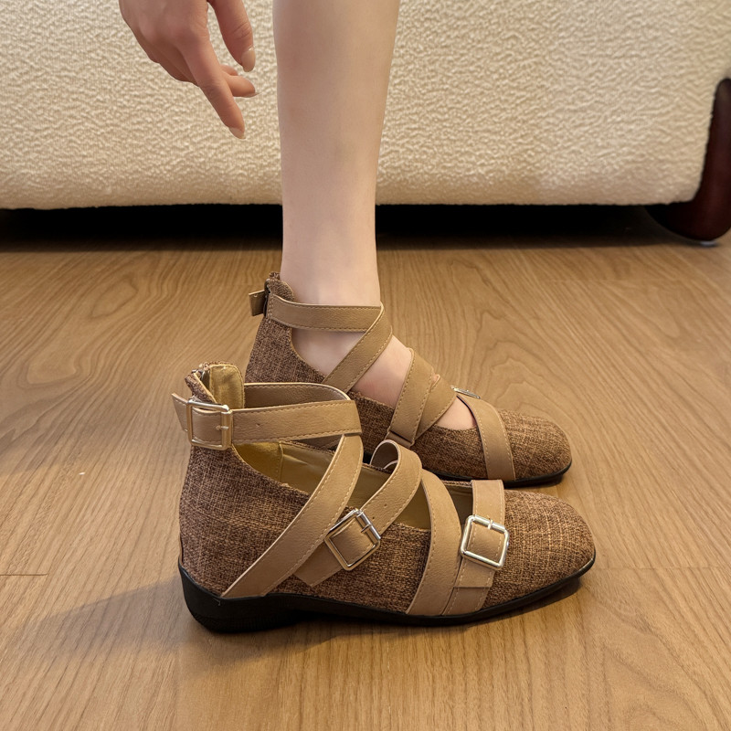 春秋法式交叉绑带玛丽珍鞋女2026新款内增高百搭芭蕾舞单鞋0125z,女鞋,勃肯鞋/软木鞋,淘宝优惠券,粉丝福利购,淘宝优惠卷