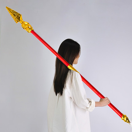 火尖枪哪咤玩具魔童降世生男孩cos武器红缨枪兵器模型儿童乾坤圈