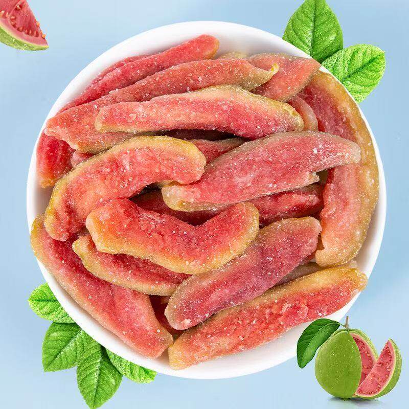 红心芭乐干去籽番石榴干原切水果干酸甜芭乐清香果脯蜜饯网红零食