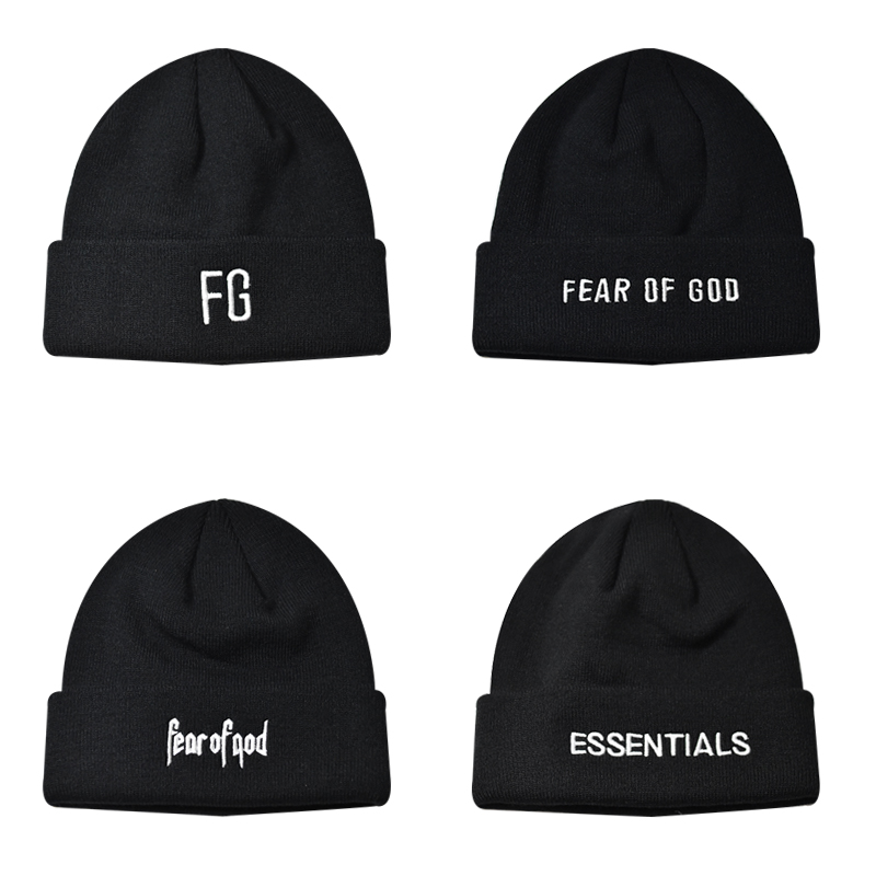 欧美潮牌fog冷帽fg富贵针织帽高街毛线帽fear of god essentials
