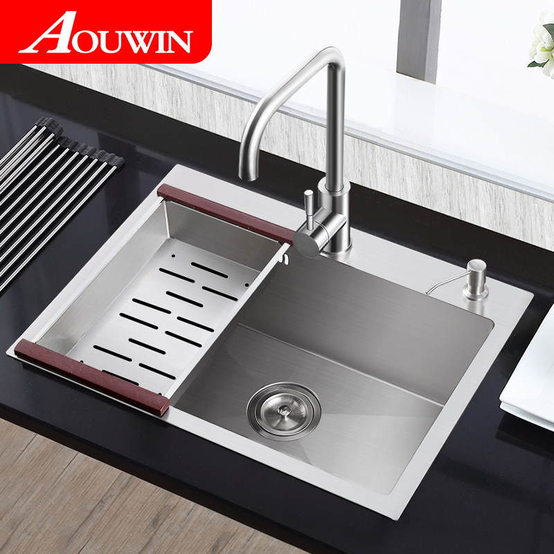 AOUWIN（澳赢）水槽单槽304不锈钢手工水槽套餐厨房洗菜盆水斗在类目 家装主材, 厨房, 厨盆/水槽, 水槽套餐中 - 来自Buy2taobao.com提供专业的淘宝代购服务