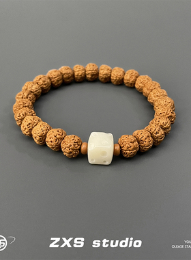 ZXS STUDIO奶酪金刚菩提子串珠手链男女可盘民族风复古百搭手饰潮