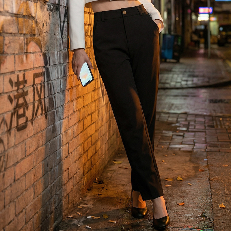 镰刀裤气球裤秋季新款高腰宽松老爹裤女士休闲裤百搭通勤,女装/女士精品,休闲裤,淘宝优惠券,粉丝福利购,淘宝优惠卷